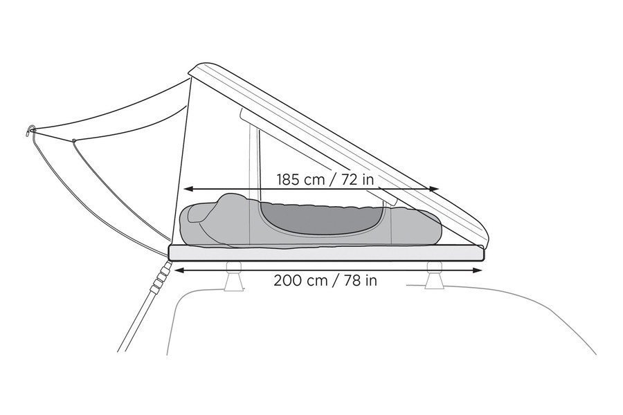 Thule Basin Wedge Tetősátor fekete-zöld (901018)